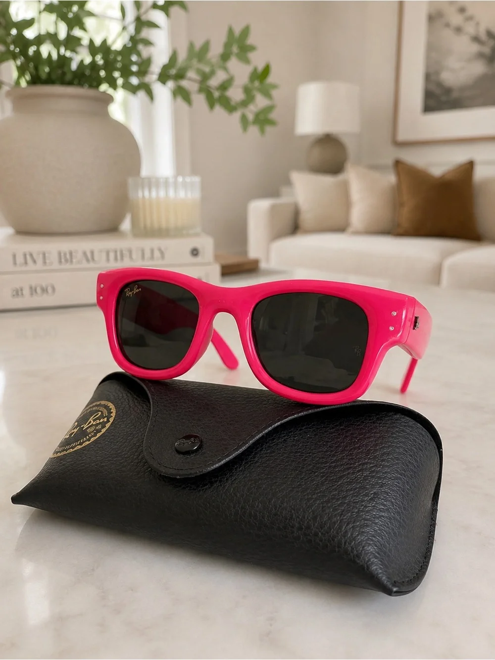 New Ray Ban Wayfarer Puffer Asap Rocky AWGE RB4940 4940 Pink Size 47/23